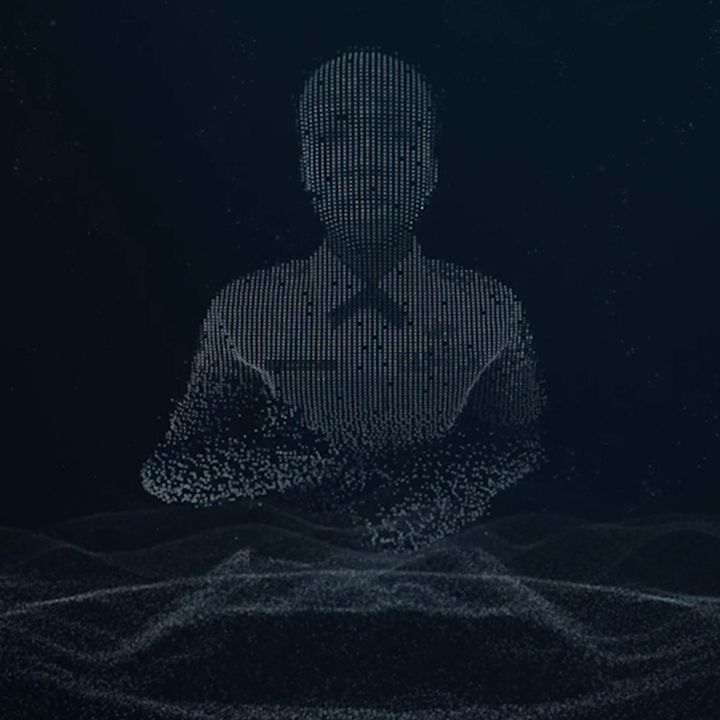 image of a person in hologram