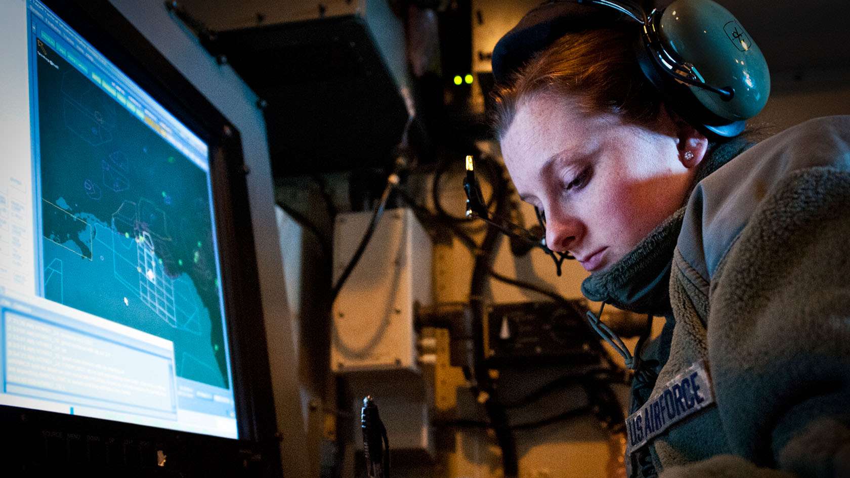 Airman at computer