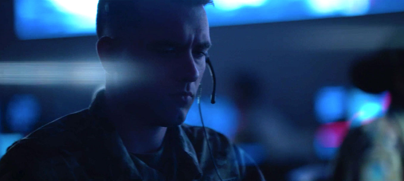 Cyberspace Effects Operations Officer with headset