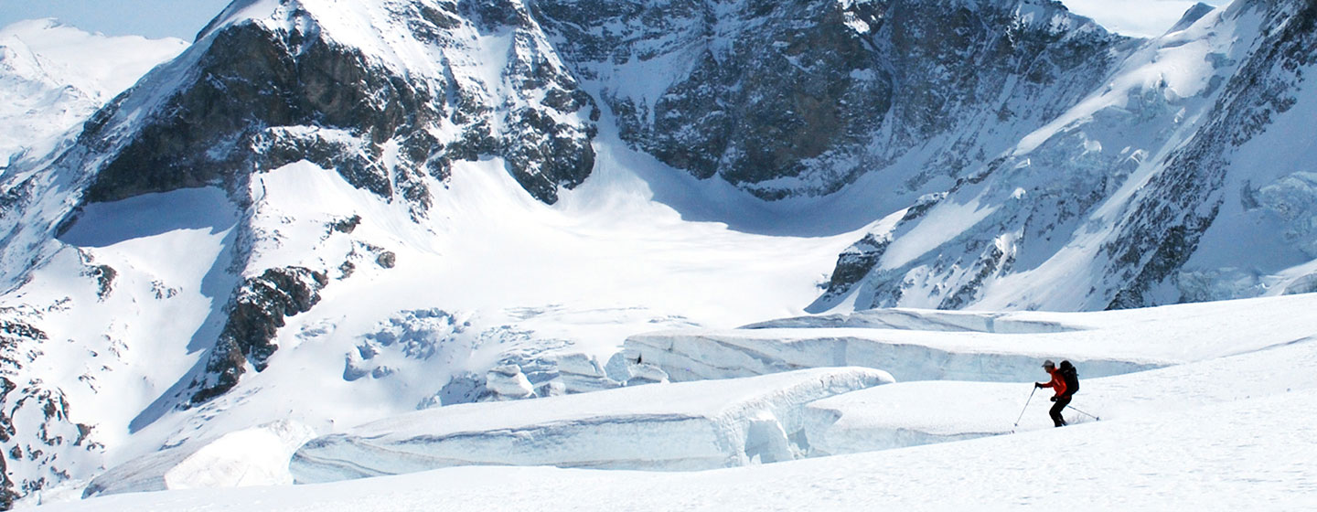 Man skiing in the Alps