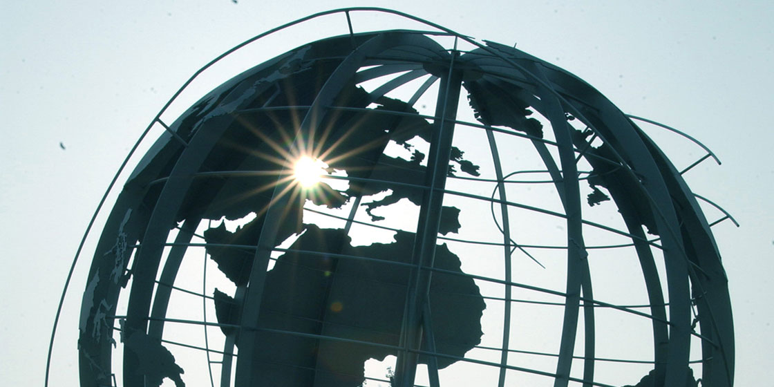 Statue of a globe