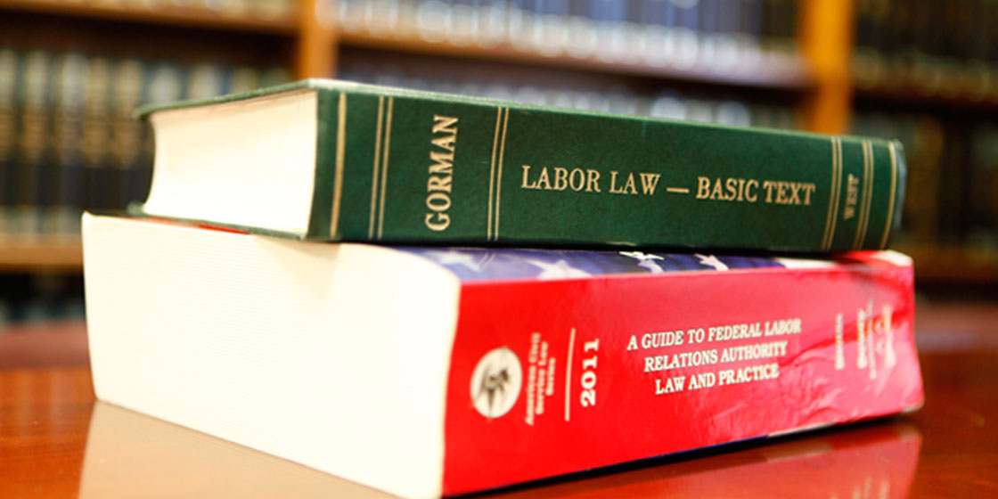 Stack of legal textbooks