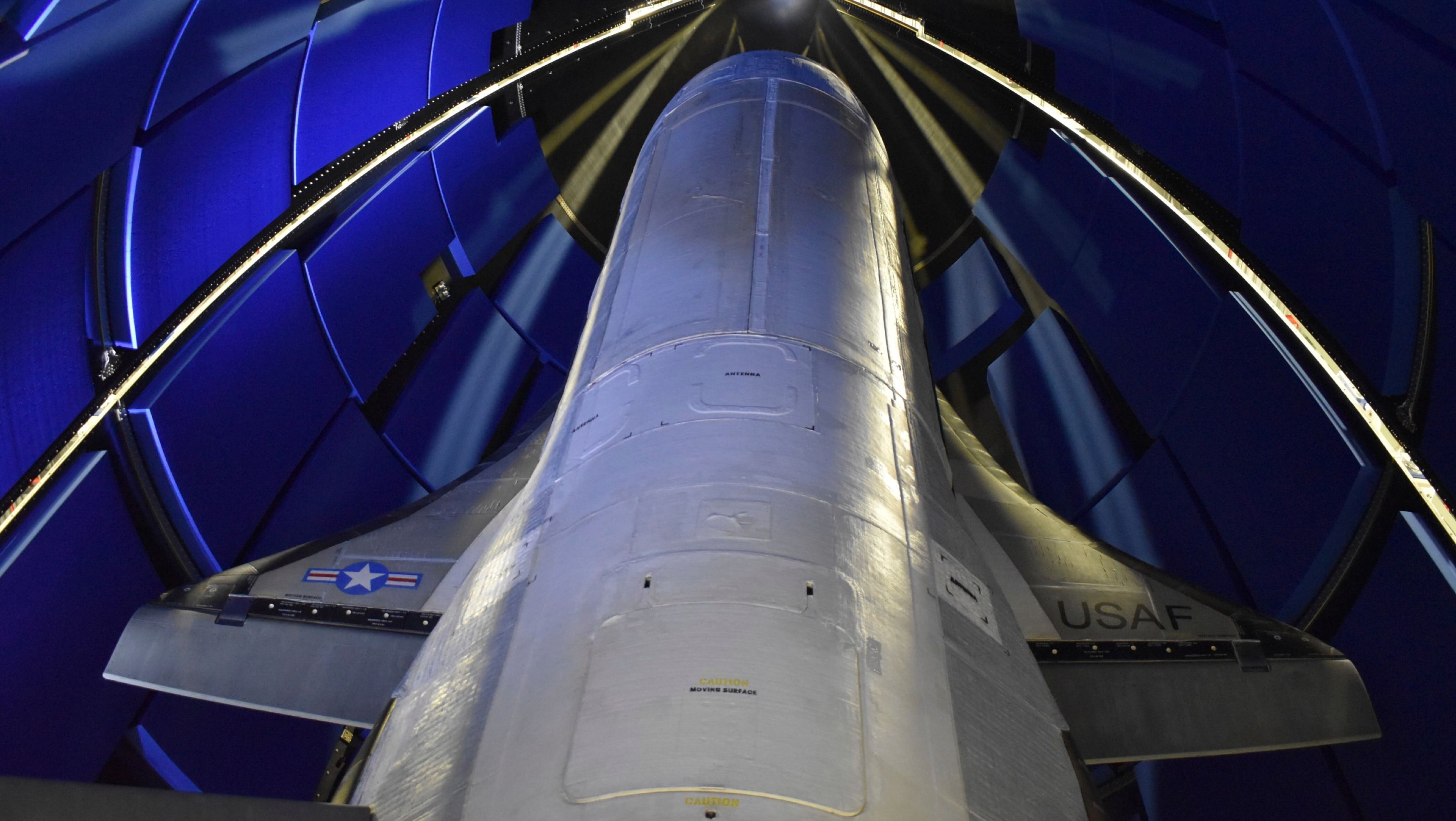 X-37B Space Plane in hangar