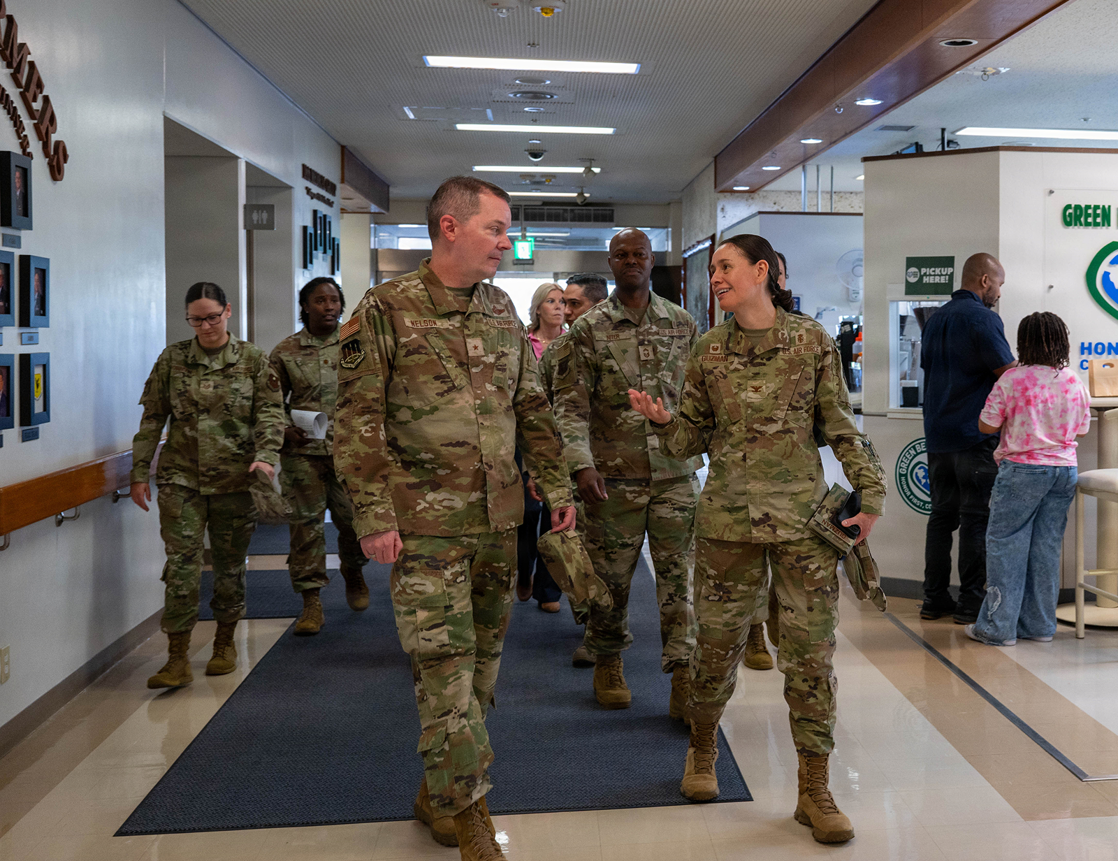 medical commaders walking down hallway