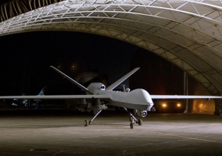 MQ-9 Reaper in aircraft hangar