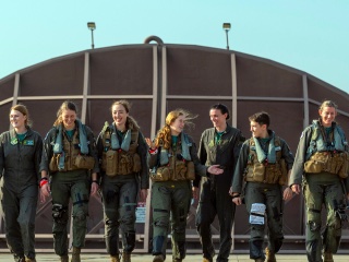 Group of female Air Force pilots