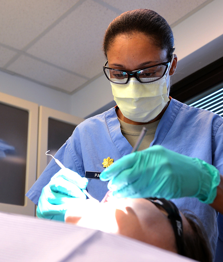 endodontist working on a patient