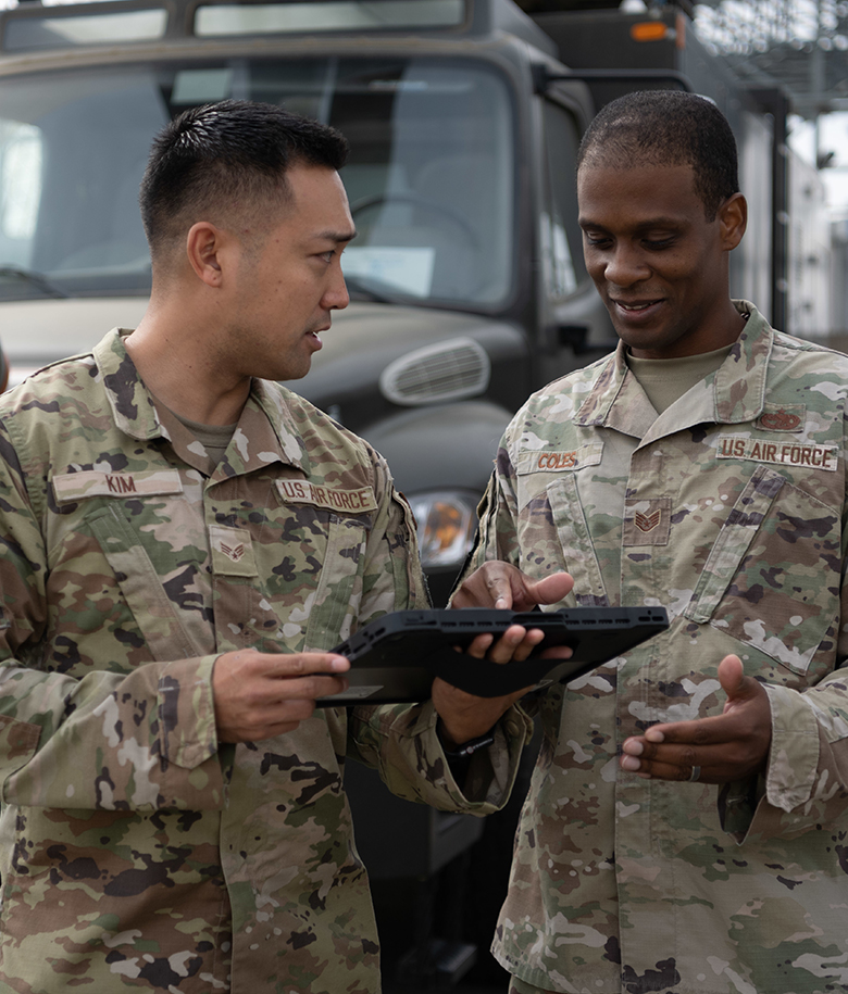 airmen talking to each other