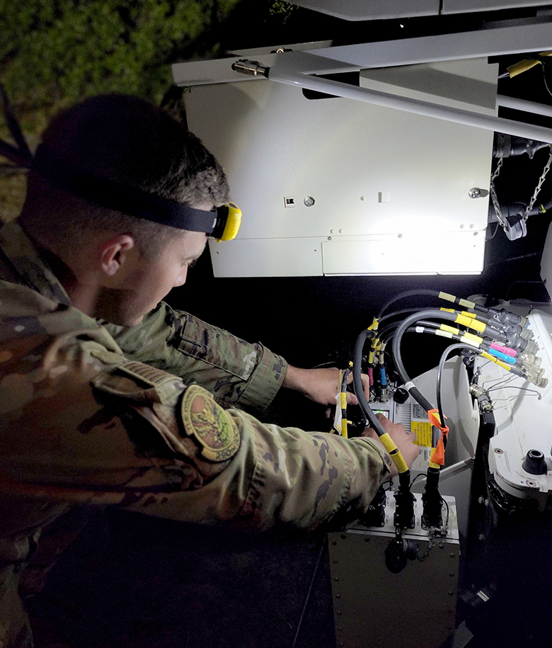 airman working on equipment