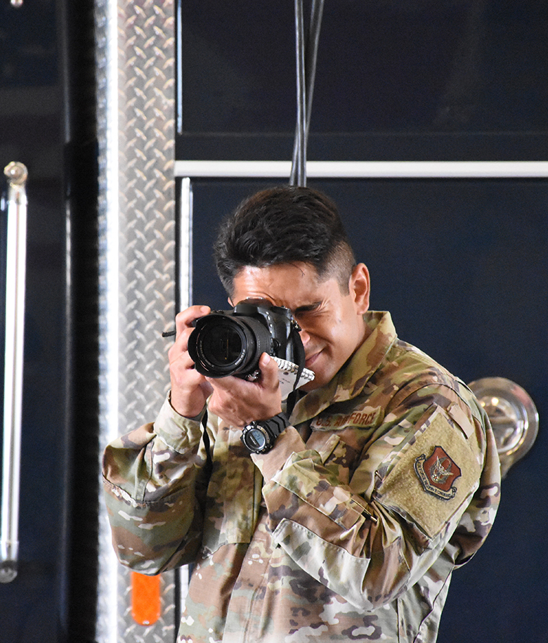airman taking photographs