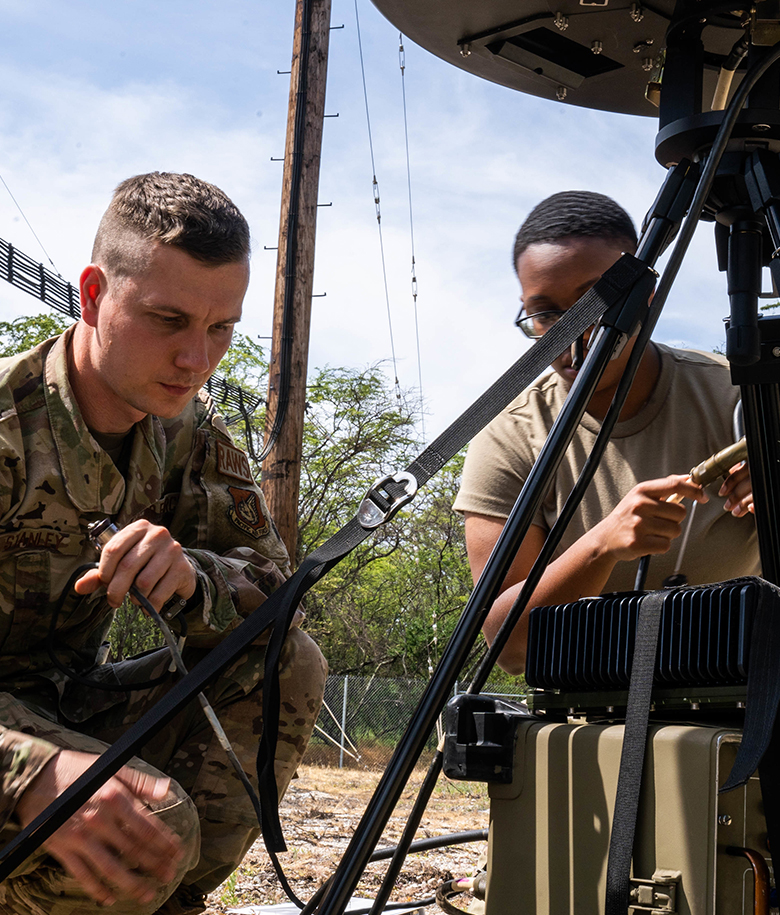 airman working outdoors