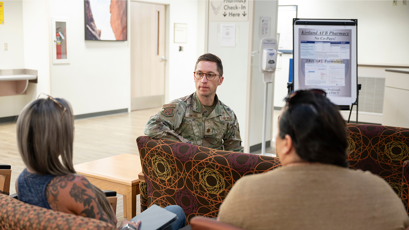 airmen speaking to each other