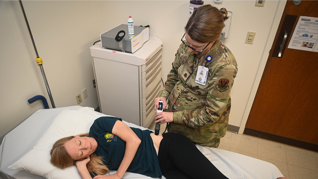 physician working on patient