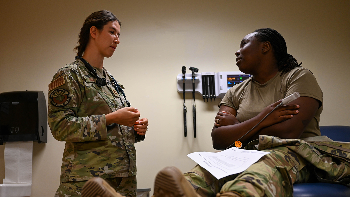 physician speaking to patient