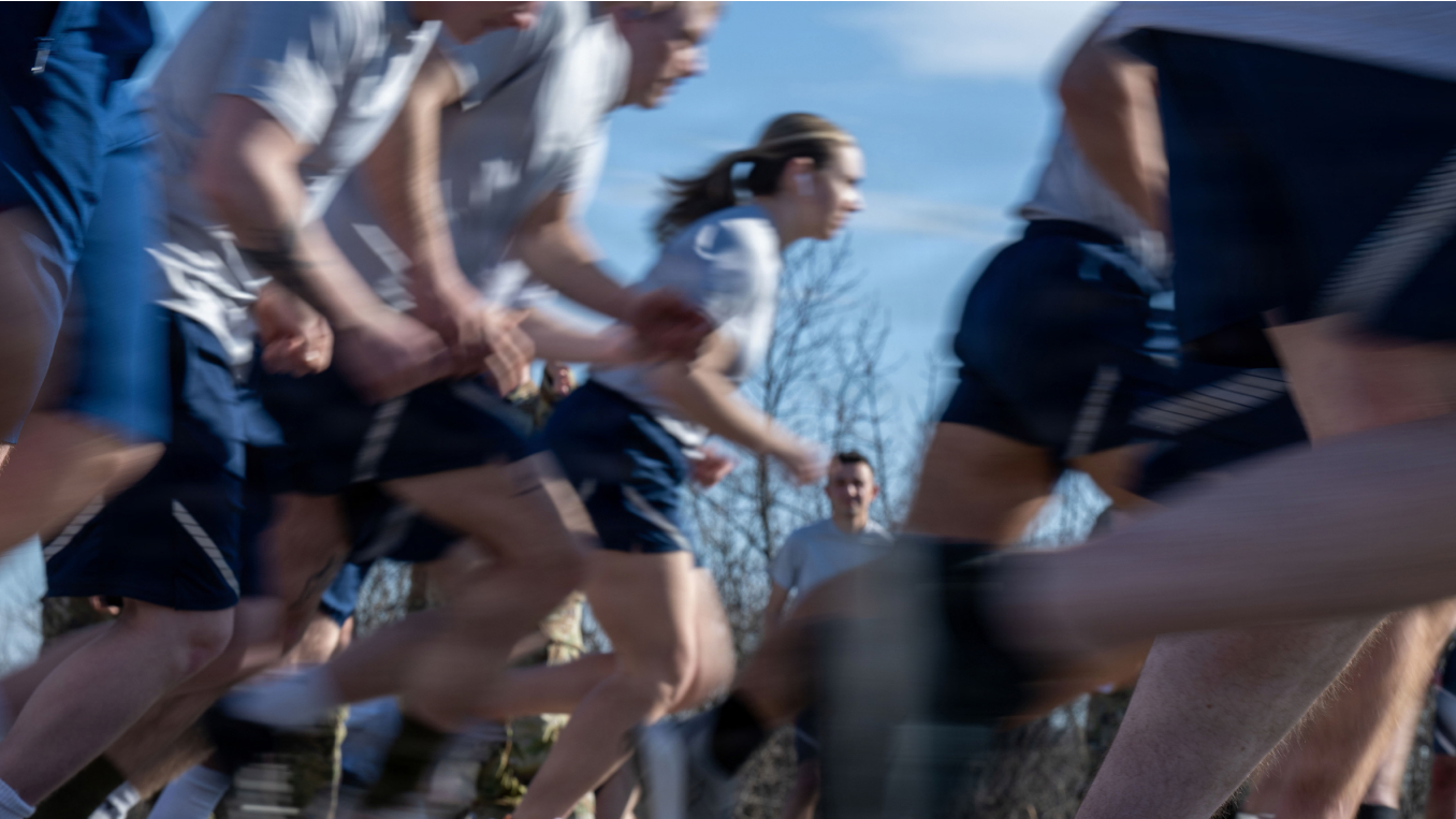 Airmen running