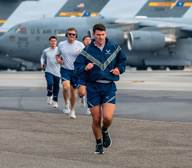 airmen jogging