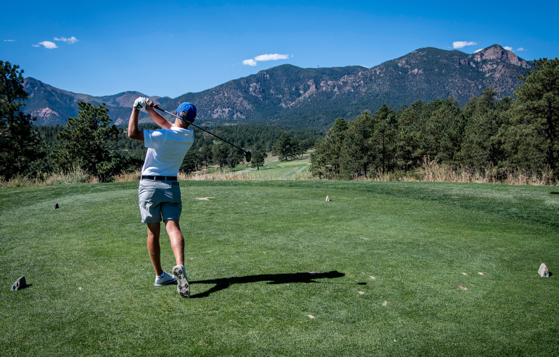 man on golf course