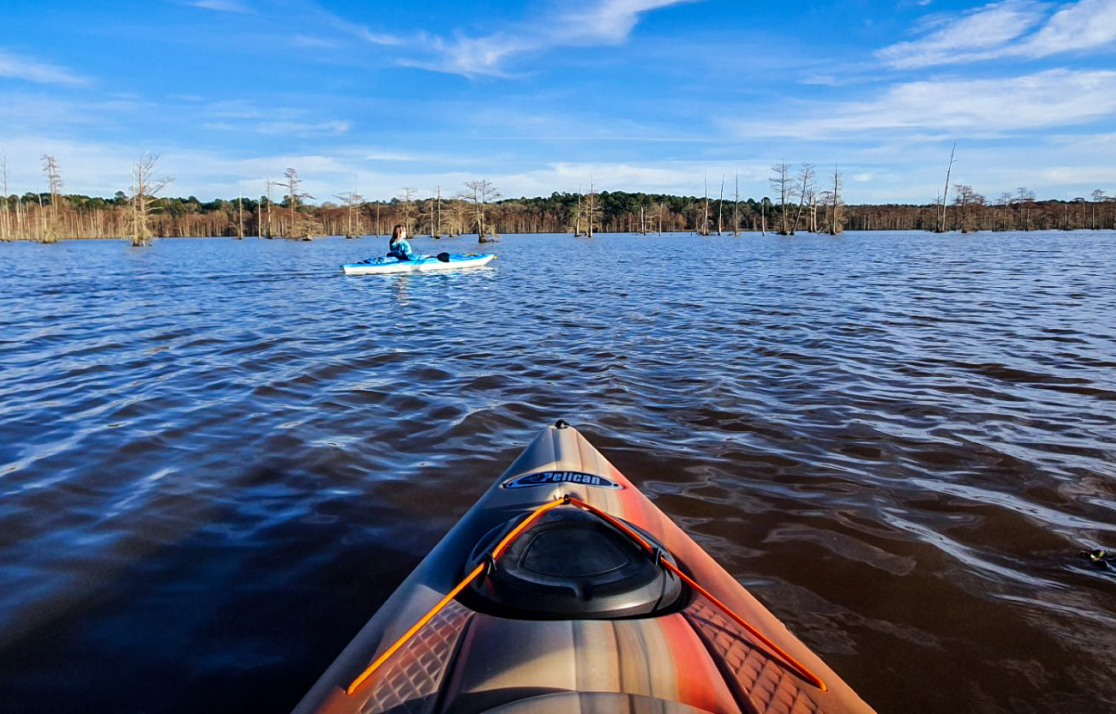 kayak on water