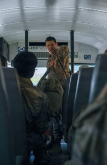 airmen on bus