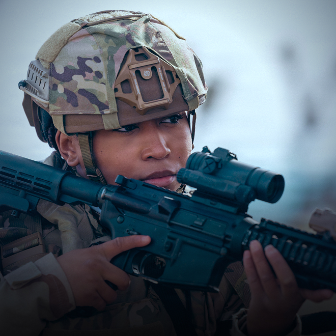 airman holding rifle
