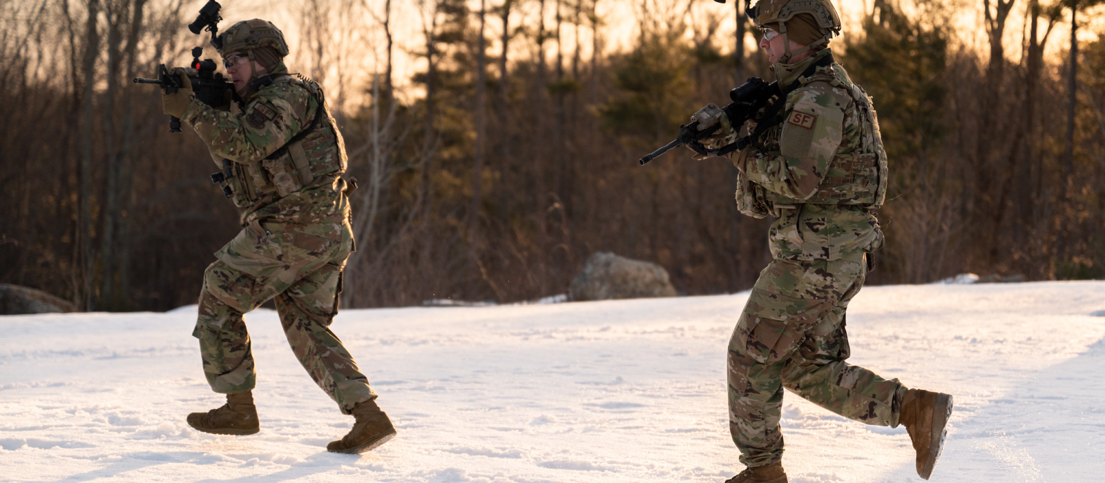 Air National Guardsman training in the snow