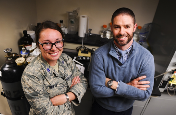 Airman Hayley Weir and Dr. Ryan Burke created bullet-stopping goo