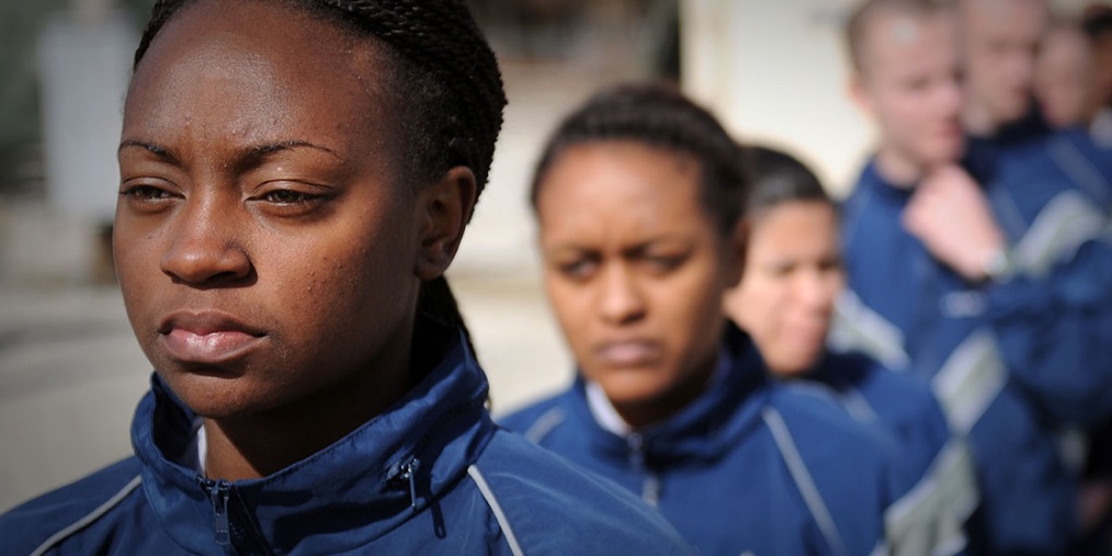 airmen in PT uniform