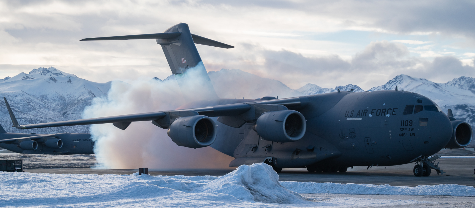 Air National Guard plane on runway in Washington